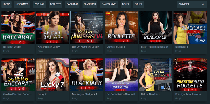 duobetz live casino games