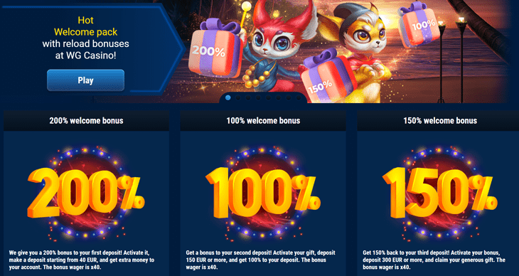 wgcasino bonuses