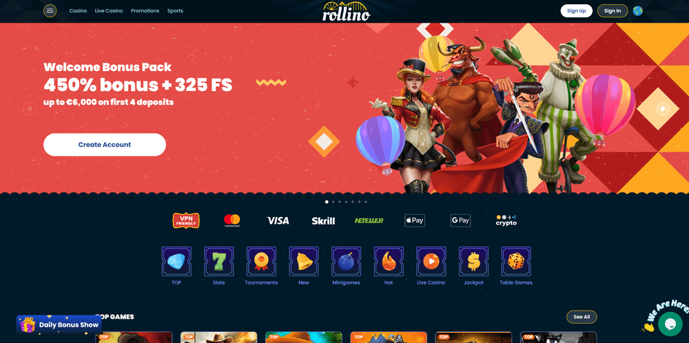 Rollino – Best for Bonuses
